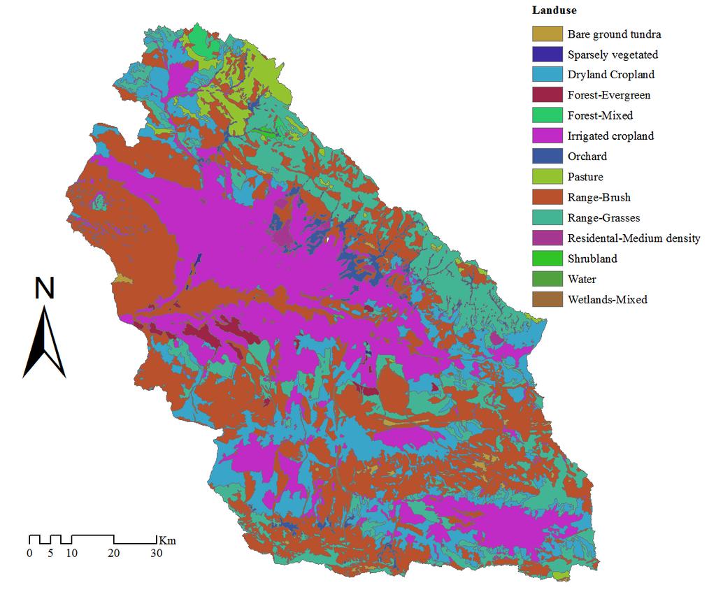 Scale: 1:100000 14 main classes Neishaboor watershed is predominantly agricultural (47% of