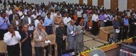 Dr S. Ayyappan (below) spoke about the changes in FOCARS. The photograph shows the audience during the inaugural session of the FOCARS 100 at ICAR-NAARM on 1 Jul 2014.