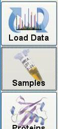 Left Toolbar The Load Data Tab isn t used in the free viewer Samples displays a spread-sheet like format allowing you to sort your data Proteins shows the