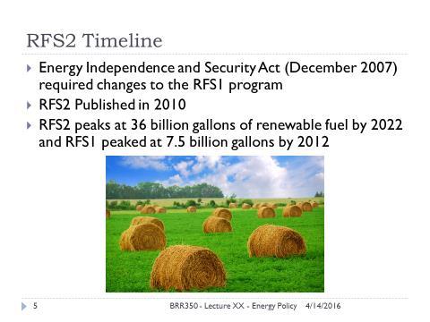 The original RFS was under revision since 2007, and a new standard was published in 2010, known as RFS2.