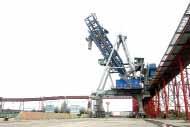 The terminal can handle vessels up to 05,000 DWT and can export dry bulk cargo including iron ore pellets, coal, dry bulk and other ores through a mechanised handling system using conveyors and a