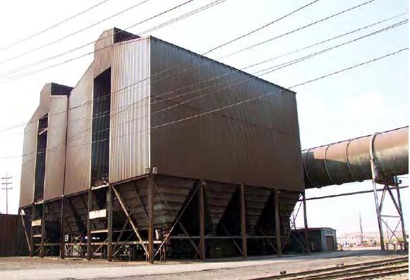 Electric Arc Furnace Baghouse Capacity: 1,385,000 cfm 3 Fans @ 462,000 ACFM each, 17in w.g. at 150degF 16 Compartments w/228 Bags each = 3648 total bags 11.