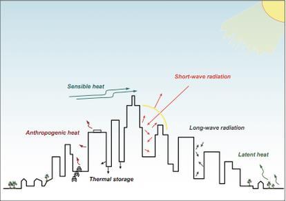 outdoor environment are interrelated, therefore, both cause adjustment of UHI intensity and urban thermal comfort.