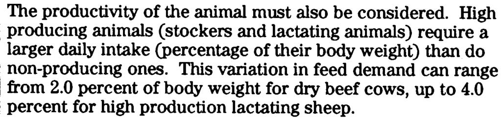 condition. Quite frequently we hear references to stocking rates, carrying capacity, or nutrient needs per cow. These general references are usually in ternls of 1,000-pound animal units (AU).
