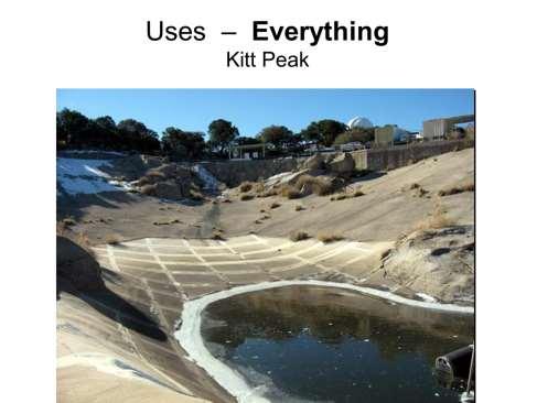 All water used on the Kitt Peak telescope site is harvested rain water.