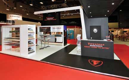 FIRESTONE EXHIBITION STAND Having not exhibited for a number of years, Firestone came to Exhibit 3sixty with an understandable concern in getting their event delivered to a very specific set of