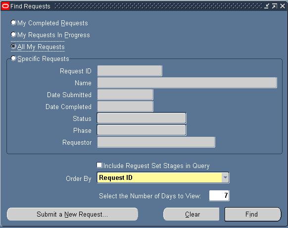 Oracle Process- Screenshots & Steps Click on "Submit a new Request" Select