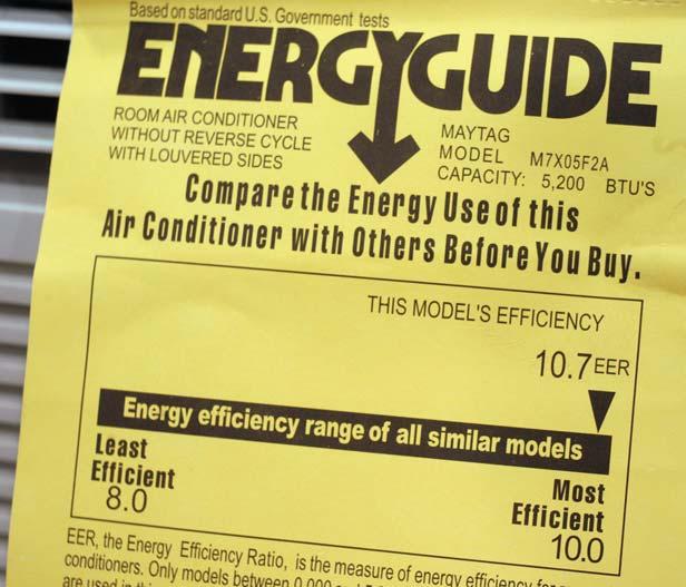 The Conservation of Energy Activity 57 New appliances come with a tag that provides an energy efficiency rating. An important idea that is related to efficiency is the term conservation.