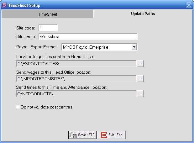 Unit 4 MYOB Timesheet - Setup TIP Enter 99.99 if all the hours should be allocated to that Rate Type.
