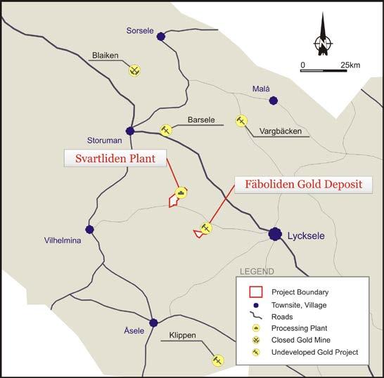 Background The Fäboliden Project ( Fäboliden ) is an advanced gold project located 30 kilometres by road, southeast of Dragon Mining s wholly owned Svartliden Plant an operating 300,000 tonne per