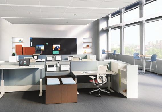 THE BACKBONE OF INTEGRATED SPACES Bring in Beside storage to define spaces, balancing areas for privacy with visual connectedness and opportunities for collaboration.