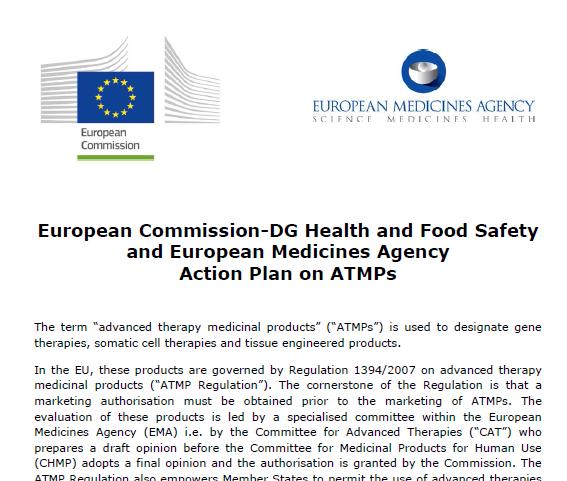 European Commission EMA Action Plan on ATMPs 5 Published 20 October 2017 Builds on the issues identified at the Multistakeholder workshop Concrete actions to improve the regulatory framework for