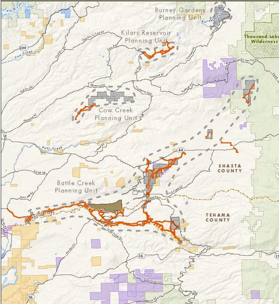 Existing Conditions & Uses Overview Reservoirs, canals, and dams surrounded by scenic forests and oak woodlands 6,057 acres in Shasta and Tehama Counties; 5,931 acres outside the FERC boundary and