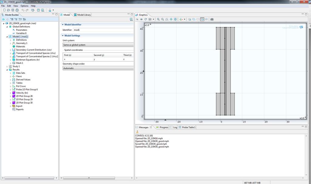 97 Fig. 7.5 Graphical user interface (GUI) of COMSOL 4.