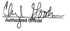 Authorized Signatures for Project Partners If the institution has more than 10 partners, you may attach an additional page for