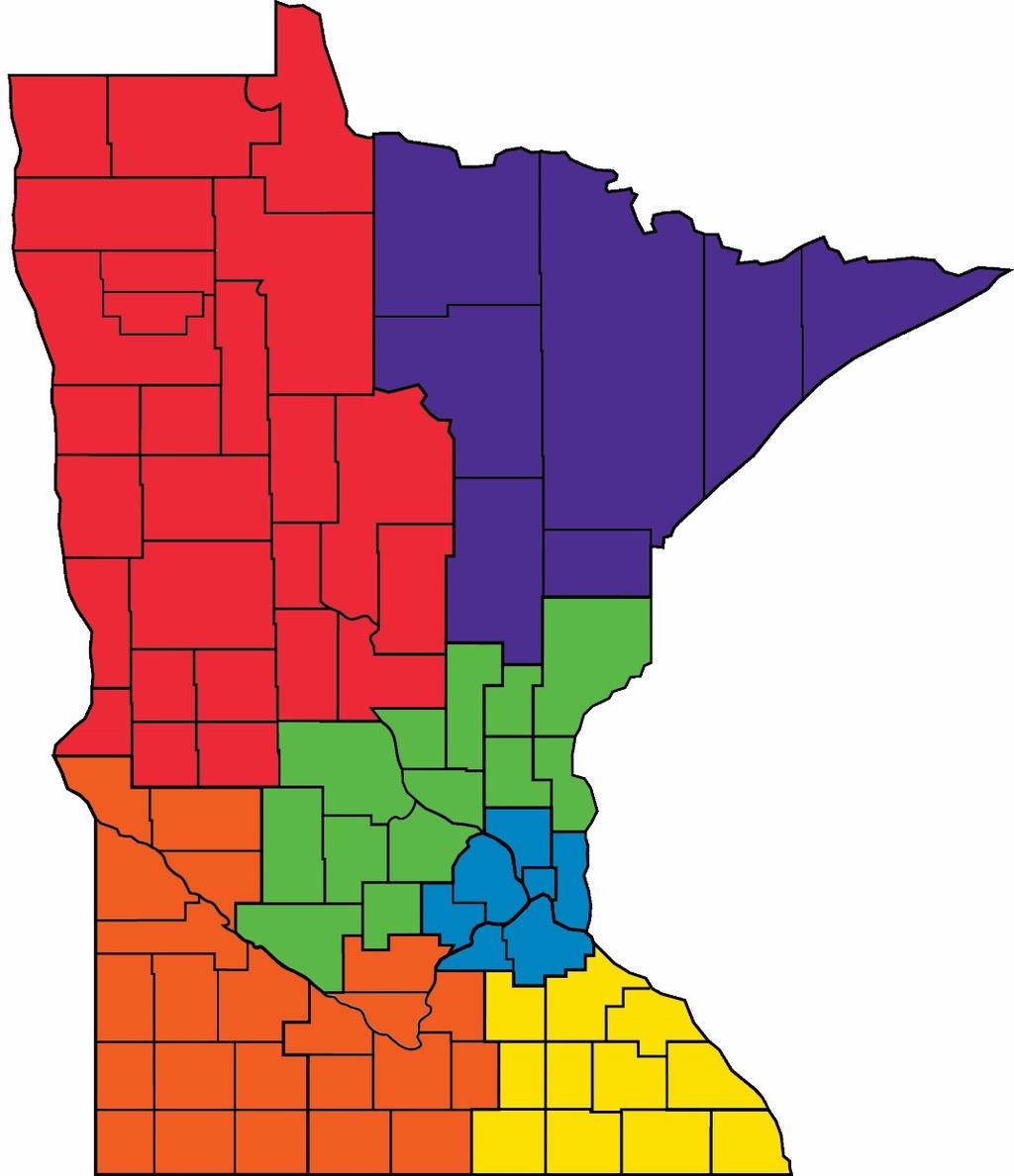 Attachment A Minnesota s Regional Planning Areas EDRs 1, 2, 4, 5 align with WSAs 1 and 2 1 2 EDRs 3 aligns with WSAs 3 and 4 EDRs 6e, 7w, 7e align