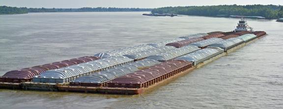 Ohio Working Paper 1 Ohio s Maritime Transportation System Figure 1-22: Typical Tow on the Lower Mississippi Ri