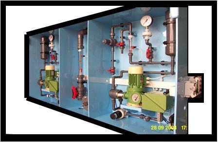 Cl2 under water generating system Reaction chamber located into the dilution water line Water