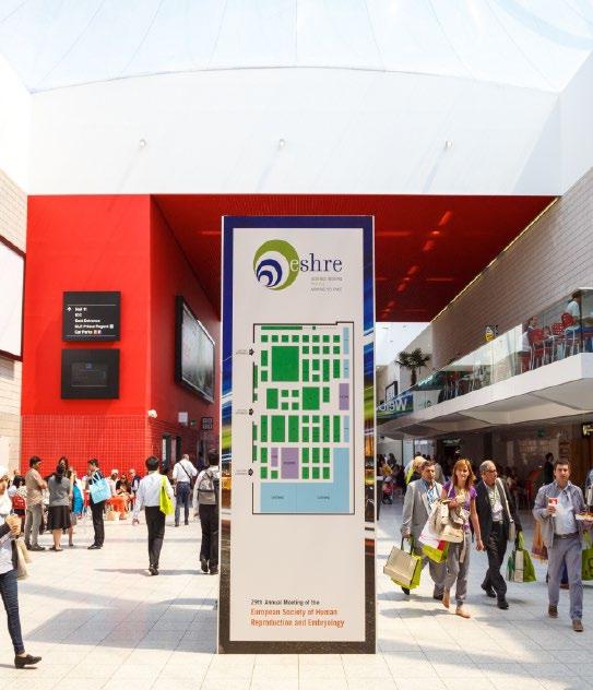 The Boulevard - Freestanding signage Freestanding Branding Tower These towers are available in 2 sizes and are designed to go underneath the large skylights in the ICC area of the ExCeL venue.