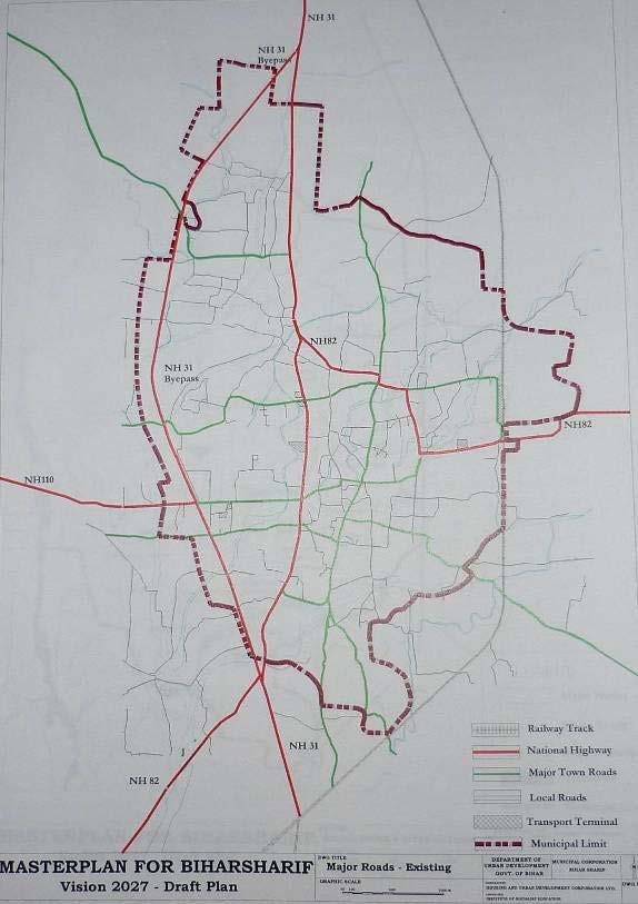 City Development Plan for Biharsharif Existing Road
