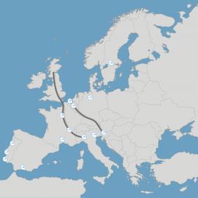 Four Corridors Atlantic Blue Corridor Mediterranean Blue