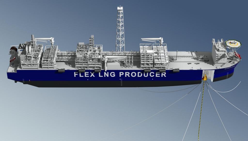 FLEX LNG Producer - Topsides and production systems Generic Modules Field Specific Modules LNG to storage Treated gas Feedgas Cycle-compressors & Utilities 2 x LM 6000 gas turbines Nitrogen cycle