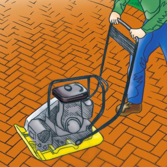 14 Remove Excess Polymeric Sand Using a fine bristle broom or leaf blower, remove any excess polymeric sand from paver s surface (without