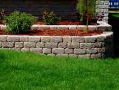 surface on the top. Brown s Wedgestone is made with a quarried face both front and back making it ideal for circular, curved and straight garden walls, fire-pits, steps, flower beds or tree-rings.