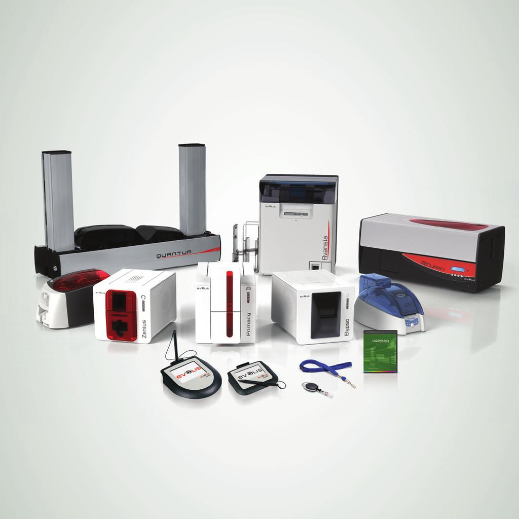 Products and Services The Evolis range meets all card customization needs Evolis offers complete solutions: Card printers Distinctive in terms of speed (more than 225 cards/hour in color and 1000
