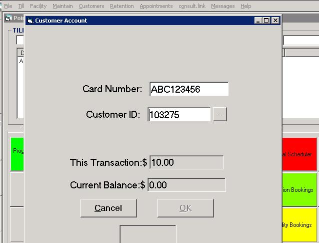 The card number will be swiped at POS in order to assign the transaction to the correct account.