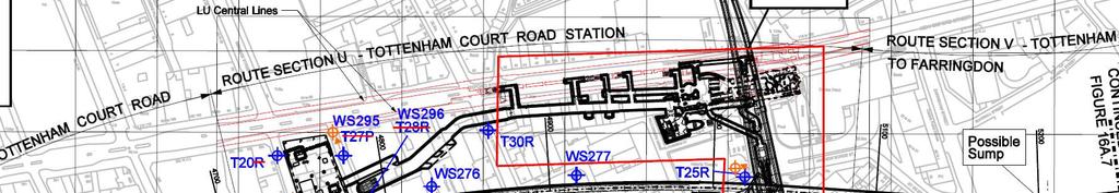 Crossrail increase ground temp at Oxford Street 22 Temperature vs Distance from nearest LU Line 20