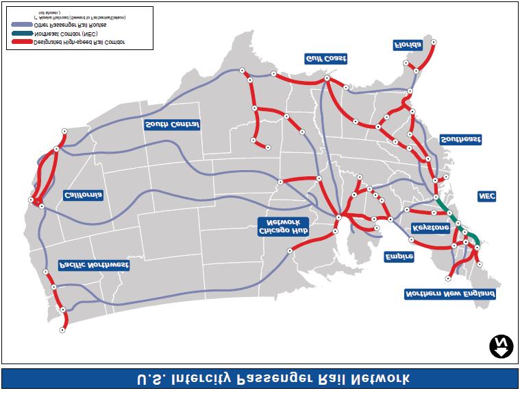 In April 2009, The Federal Railroad Administration of the USDOT released a strategic planning document outlining the administration s vision for highspeed rail systems development.