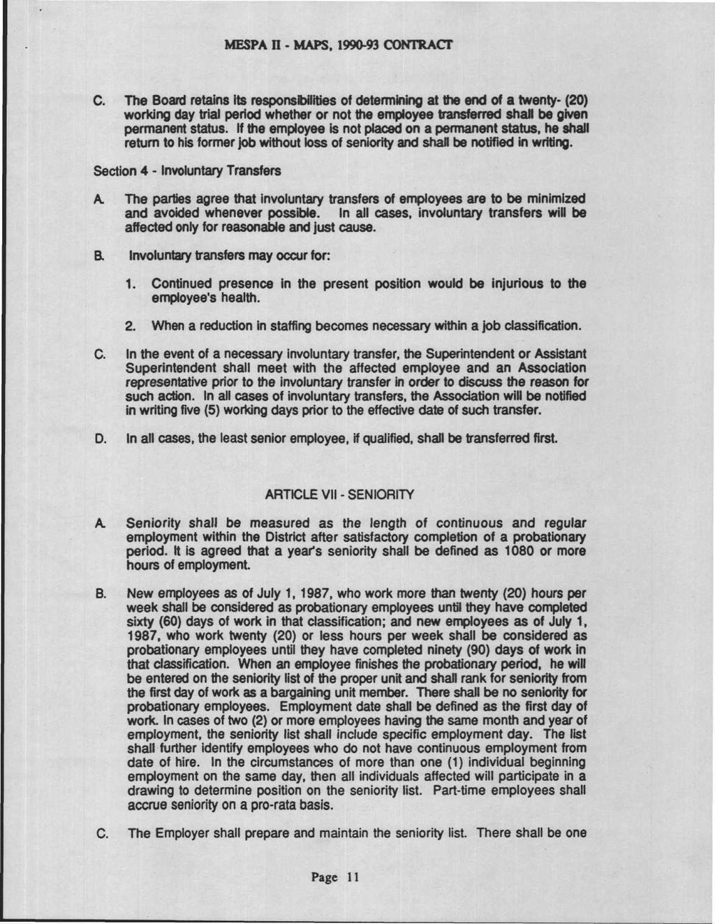 MESPA n - MAPS, 1990-93 CONTRACT C.
