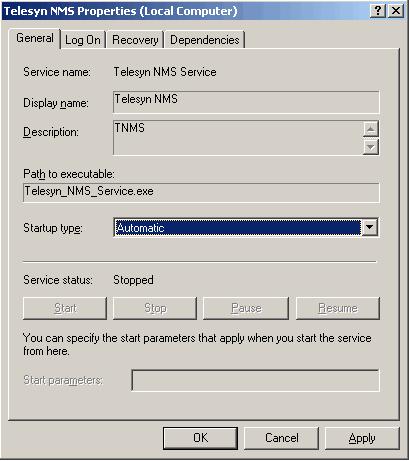 In the Startup type drop-down, select Automatic (recommended), and then Click OK. FIGURE 3-12 Properties for Service Window 8.