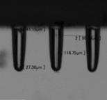 100µm 330 µm Thru- holes on thin glass
