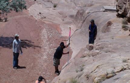 USGS and the Navajo Nation perform a channel geometry survey near