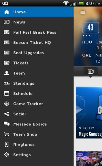 until tip-off. STEP 1: Open the Orlando Magic mobile app on your smart phone.