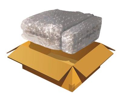 Use fillers like crumpled newspaper, loosefill peanuts, or air-cellular cushioning material such as Bubble Wrap to fill void spaces and prevent movement of goods inside the box during shipping.