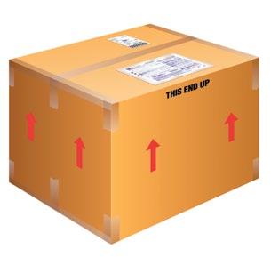 Place shipping labels on the package s largest surface.