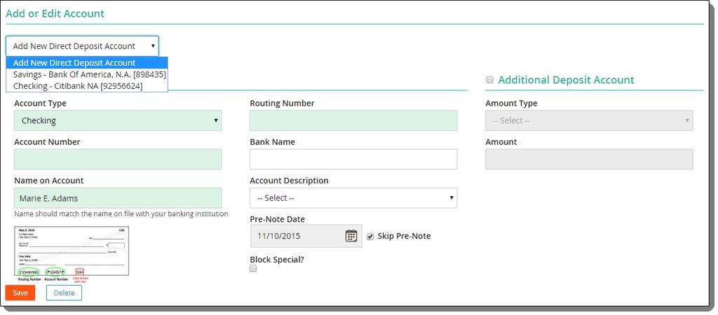 Self Service Portal Direct Deposits Set up and edit your direct deposit accounts.