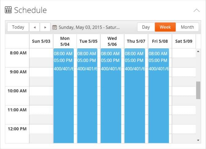 schedules by