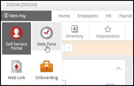 Requesting Time Off Employees can request time off simply by accessing their Web Time