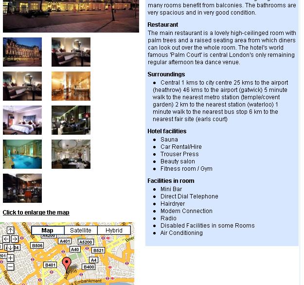 HOTEL SELECTION AND DESCRIPTION Hotel selection: All
