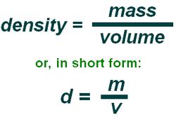 DENSITY Each mineral has a characteristic density Density = mass volume It is shown as mass per cubic volume