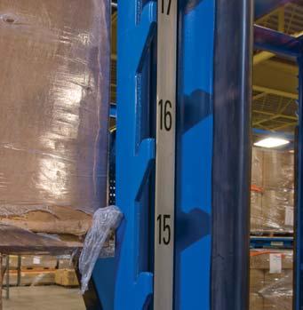 Mast/Column Pallet Locator Allows operator to place forks in
