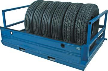 OPTIONS & ACCESSORIES Tire Storage Pallet: Cross bars secure up to six