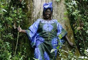 the Wangari Maathai Award 2012 for her co-management efforts and leadership in conservation of natural