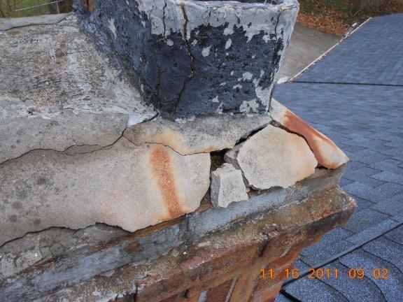 Bricks material is cracked, popped, or broken surfaces. Recommend evaluation and repair by a mason contractor. 12.