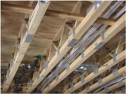 light-frame materials (2 x 4 and 2 x 6) typically joined together with metal connector plates The trusses must be installed in accordance with: Submitted truss drawings