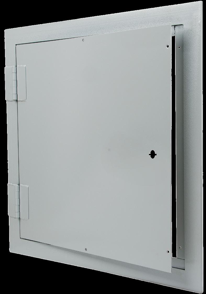 High Security Non-Rated Babcock-Davis BHS flush, security access doors control access through vertical or horizontal surfaces and are manufactured with detention grade materials. Door: 10-ga.